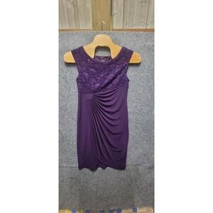 Connected Apparel Women's Cocktail Purple Dress Size 16